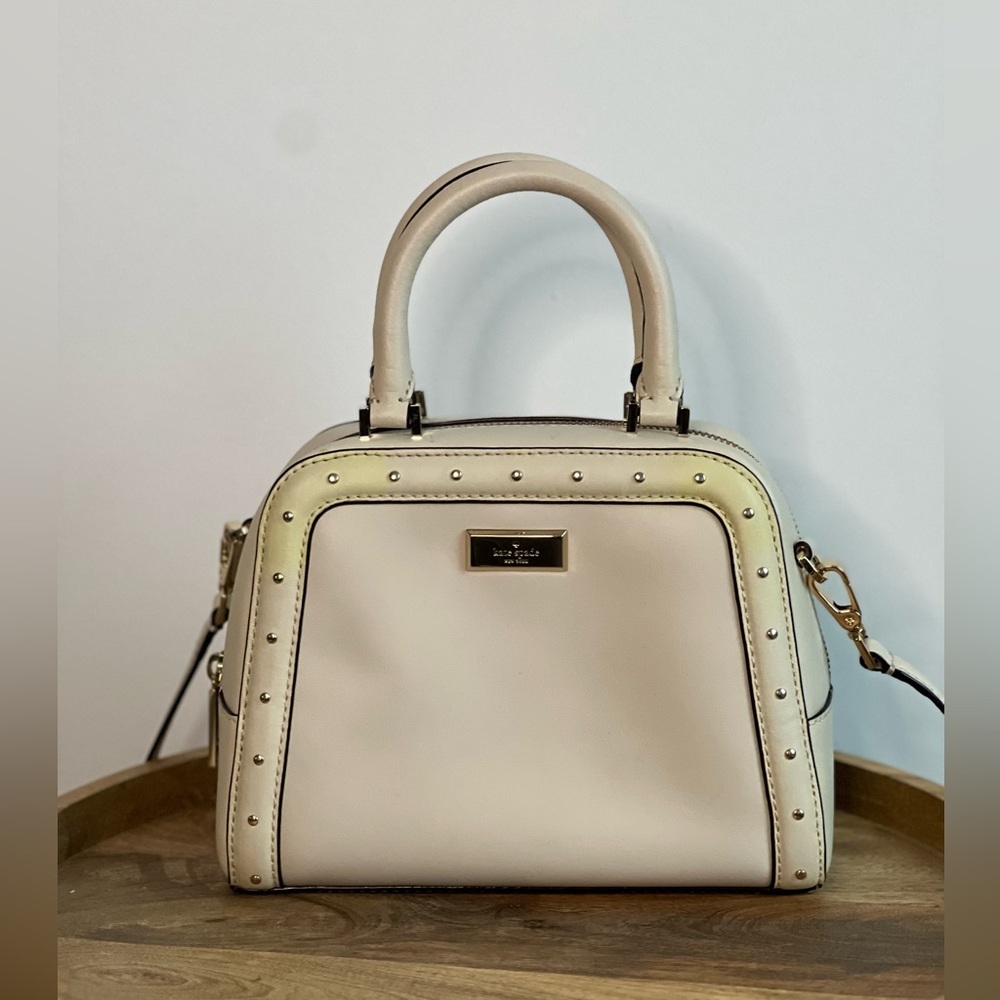 Kate Spade Studded Helena Street Small Rocki Crossbody Bag in Pebble GUC